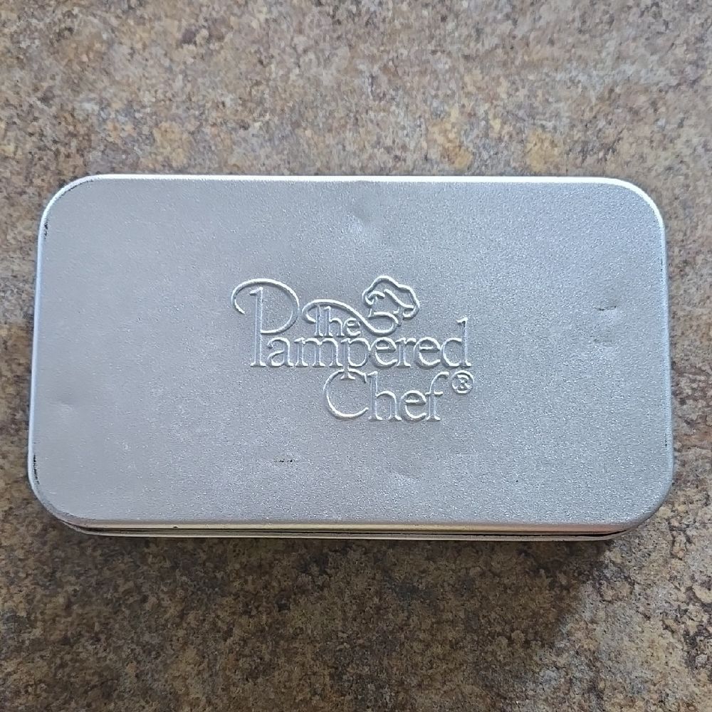 The Pampered Chef Silver Storage Tin
